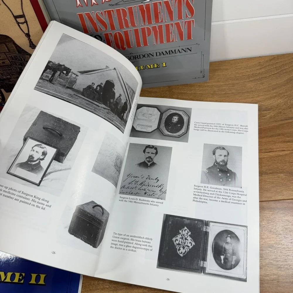 Signed Civil War Medicine 4 Book Lot + Postcard Dammann/ Wilbur History Resource